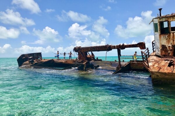Shipwreck on the way to French Cay, Turks and Caicos